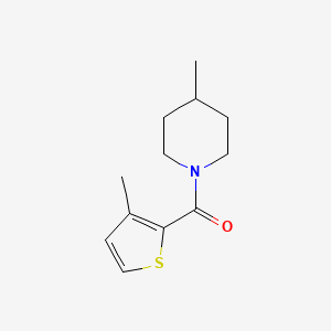 molecular formula C12H17NOS B4278812 4-methyl-1-[(3-methyl-2-thienyl)carbonyl]piperidine 