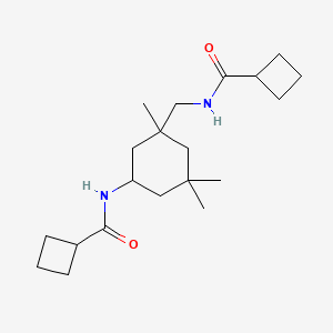 molecular formula C20H34N2O2 B4278833 N-(3-{[(cyclobutylcarbonyl)amino]methyl}-3,5,5-trimethylcyclohexyl)cyclobutanecarboxamide 
