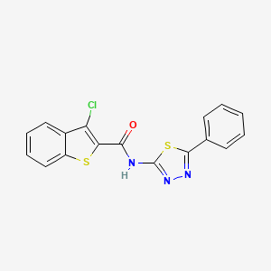 3-chloro-N-(5-phenyl-1,3,4-thiadiazol-2-yl)-1-benzothiophene-2-carboxamide