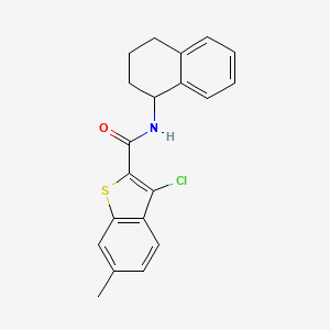 3-chloro-6-methyl-N-(1,2,3,4-tetrahydro-1-naphthalenyl)-1-benzothiophene-2-carboxamide