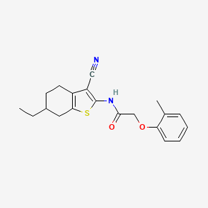 N-(3-cyano-6-ethyl-4,5,6,7-tetrahydro-1-benzothien-2-yl)-2-(2-methylphenoxy)acetamide