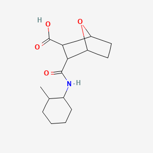 molecular formula C15H23NO4 B4278868 3-{[(2-methylcyclohexyl)amino]carbonyl}-7-oxabicyclo[2.2.1]heptane-2-carboxylic acid 