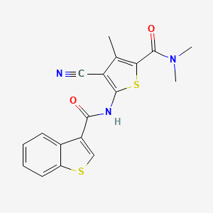 N-{3-cyano-5-[(dimethylamino)carbonyl]-4-methyl-2-thienyl}-1-benzothiophene-3-carboxamide