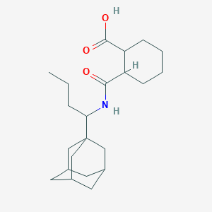 molecular formula C22H35NO3 B4278893 2-({[1-(1-adamantyl)butyl]amino}carbonyl)cyclohexanecarboxylic acid 