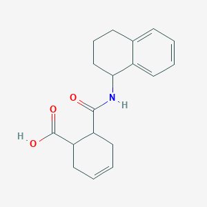 molecular formula C18H21NO3 B4278894 6-[(1,2,3,4-tetrahydro-1-naphthalenylamino)carbonyl]-3-cyclohexene-1-carboxylic acid 