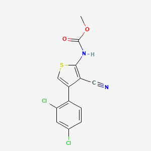 molecular formula C13H8Cl2N2O2S B4278896 methyl [3-cyano-4-(2,4-dichlorophenyl)-2-thienyl]carbamate 