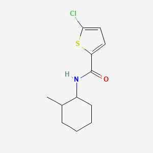 molecular formula C12H16ClNOS B4278902 5-chloro-N-(2-methylcyclohexyl)-2-thiophenecarboxamide 
