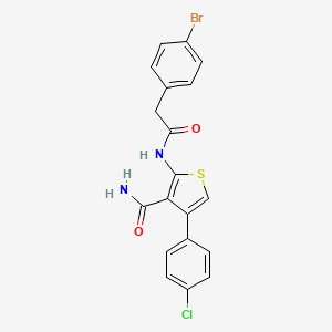 molecular formula C19H14BrClN2O2S B4278904 2-{[(4-bromophenyl)acetyl]amino}-4-(4-chlorophenyl)-3-thiophenecarboxamide 