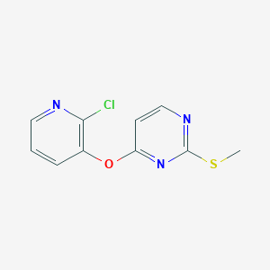 molecular formula C10H8ClN3OS B427892 2-Chloro-3-pyridinyl 2-(methylsulfanyl)-4-pyrimidinyl ether 