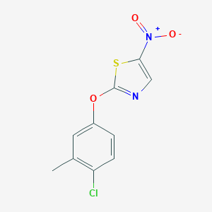 molecular formula C10H7ClN2O3S B427893 2-(4-Chloro-3-methylphenoxy)-5-nitro-1,3-thiazole 