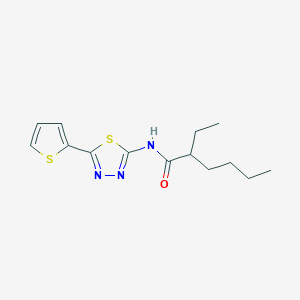 2-ethyl-N-[5-(2-thienyl)-1,3,4-thiadiazol-2-yl]hexanamide