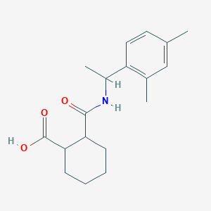 molecular formula C18H25NO3 B4278949 2-({[1-(2,4-dimethylphenyl)ethyl]amino}carbonyl)cyclohexanecarboxylic acid 