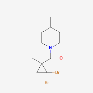 molecular formula C11H17Br2NO B4278964 1-[(2,2-dibromo-1-methylcyclopropyl)carbonyl]-4-methylpiperidine 
