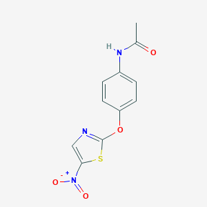 molecular formula C11H9N3O4S B427897 2-[p-Acetamidophenoxy]-5-nitrothiazole 