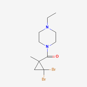 molecular formula C11H18Br2N2O B4278980 1-[(2,2-dibromo-1-methylcyclopropyl)carbonyl]-4-ethylpiperazine 