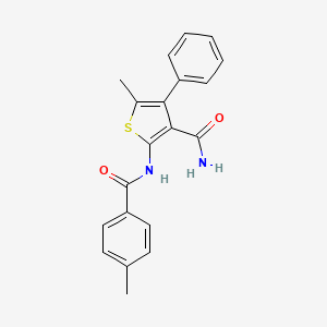 5-methyl-2-[(4-methylbenzoyl)amino]-4-phenyl-3-thiophenecarboxamide