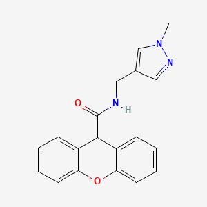 molecular formula C19H17N3O2 B4279002 N-[(1-methyl-1H-pyrazol-4-yl)methyl]-9H-xanthene-9-carboxamide 