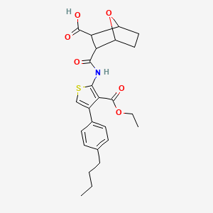 3-({[4-(4-butylphenyl)-3-(ethoxycarbonyl)-2-thienyl]amino}carbonyl)-7-oxabicyclo[2.2.1]heptane-2-carboxylic acid