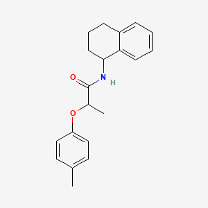 molecular formula C20H23NO2 B4279017 2-(4-methylphenoxy)-N-(1,2,3,4-tetrahydro-1-naphthalenyl)propanamide 