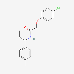 2-(4-chlorophenoxy)-N-[1-(4-methylphenyl)propyl]acetamide