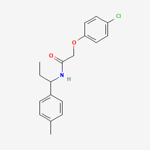 molecular formula C18H20ClNO2 B4279043 2-(4-chlorophenoxy)-N-[1-(4-methylphenyl)propyl]acetamide 