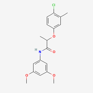 molecular formula C18H20ClNO4 B4279046 2-(4-chloro-3-methylphenoxy)-N-(3,5-dimethoxyphenyl)propanamide 