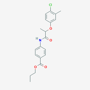 molecular formula C20H22ClNO4 B4279050 propyl 4-{[2-(4-chloro-3-methylphenoxy)propanoyl]amino}benzoate 