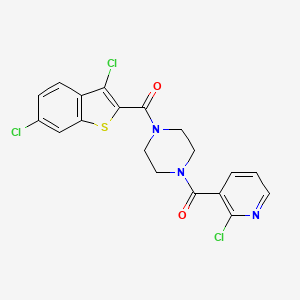 1-[(2-chloro-3-pyridinyl)carbonyl]-4-[(3,6-dichloro-1-benzothien-2-yl)carbonyl]piperazine