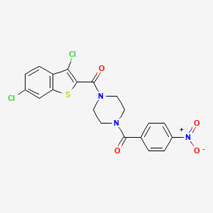 1-[(3,6-dichloro-1-benzothien-2-yl)carbonyl]-4-(4-nitrobenzoyl)piperazine