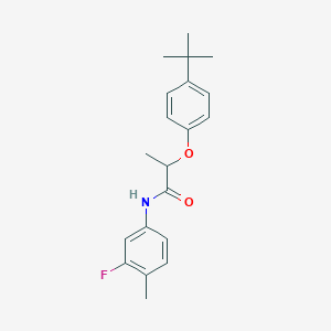 2-(4-tert-butylphenoxy)-N-(3-fluoro-4-methylphenyl)propanamide