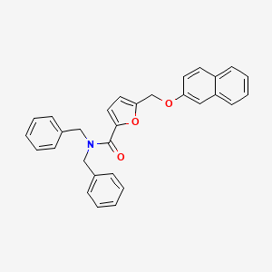 molecular formula C30H25NO3 B4279081 N,N-dibenzyl-5-[(2-naphthyloxy)methyl]-2-furamide 