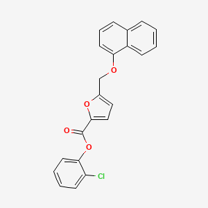 molecular formula C22H15ClO4 B4279083 2-chlorophenyl 5-[(1-naphthyloxy)methyl]-2-furoate 