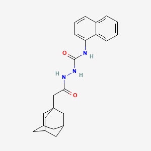 molecular formula C23H27N3O2 B4279096 2-(1-adamantylacetyl)-N-1-naphthylhydrazinecarboxamide 