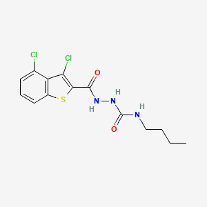 molecular formula C14H15Cl2N3O2S B4279106 N-butyl-2-[(3,4-dichloro-1-benzothien-2-yl)carbonyl]hydrazinecarboxamide 