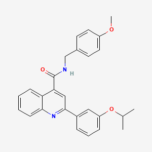 molecular formula C27H26N2O3 B4279123 2-(3-isopropoxyphenyl)-N-(4-methoxybenzyl)-4-quinolinecarboxamide 
