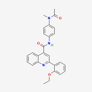 molecular formula C27H25N3O3 B4279133 N-{4-[acetyl(methyl)amino]phenyl}-2-(2-ethoxyphenyl)-4-quinolinecarboxamide 