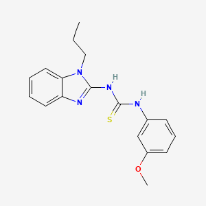 molecular formula C18H20N4OS B4279147 N-(3-methoxyphenyl)-N'-(1-propyl-1H-benzimidazol-2-yl)thiourea 