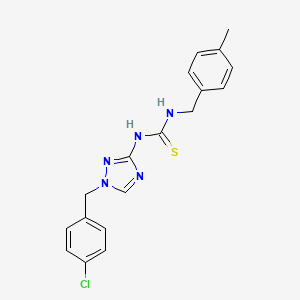 molecular formula C18H18ClN5S B4279150 N-[1-(4-chlorobenzyl)-1H-1,2,4-triazol-3-yl]-N'-(4-methylbenzyl)thiourea 