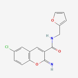 6-chloro-N-(2-furylmethyl)-2-imino-2H-chromene-3-carboxamide