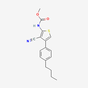 molecular formula C17H18N2O2S B4279160 methyl [4-(4-butylphenyl)-3-cyano-2-thienyl]carbamate 