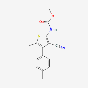 molecular formula C15H14N2O2S B4279162 methyl [3-cyano-5-methyl-4-(4-methylphenyl)-2-thienyl]carbamate 