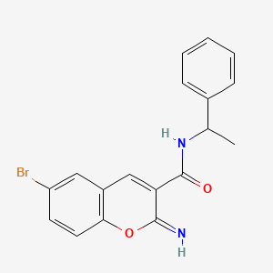 molecular formula C18H15BrN2O2 B4279165 6-bromo-2-imino-N-(1-phenylethyl)-2H-chromene-3-carboxamide 