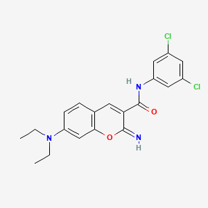 molecular formula C20H19Cl2N3O2 B4279170 N-(3,5-dichlorophenyl)-7-(diethylamino)-2-imino-2H-chromene-3-carboxamide 