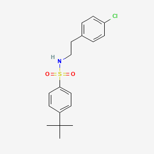 molecular formula C18H22ClNO2S B4279205 4-tert-butyl-N-[2-(4-chlorophenyl)ethyl]benzenesulfonamide 