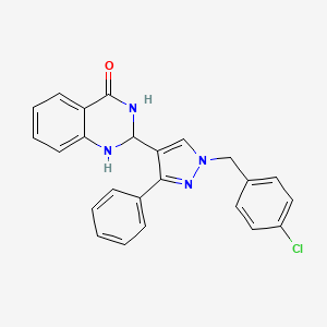 2-[1-(4-chlorobenzyl)-3-phenyl-1H-pyrazol-4-yl]-2,3-dihydro-4(1H)-quinazolinone