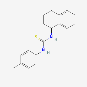 molecular formula C19H22N2S B4279248 N-(4-ethylphenyl)-N'-(1,2,3,4-tetrahydro-1-naphthalenyl)thiourea 