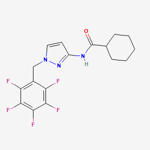 N-[1-(pentafluorobenzyl)-1H-pyrazol-3-yl]cyclohexanecarboxamide