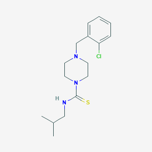 molecular formula C16H24ClN3S B4279270 4-(2-chlorobenzyl)-N-isobutyl-1-piperazinecarbothioamide 