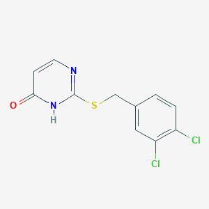 molecular formula C11H8Cl2N2OS B427928 2-[(3,4-dichlorobenzyl)sulfanyl]-4(3H)-pyrimidinone 