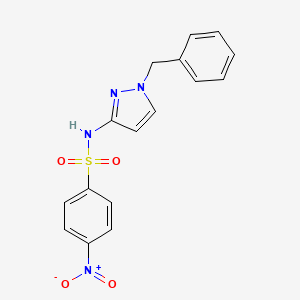 molecular formula C16H14N4O4S B4279297 N-(1-benzyl-1H-pyrazol-3-yl)-4-nitrobenzenesulfonamide 